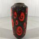 Vase en poterie d'Allemagne de l'Ouest Vase de sol Fat Lava des années 1960