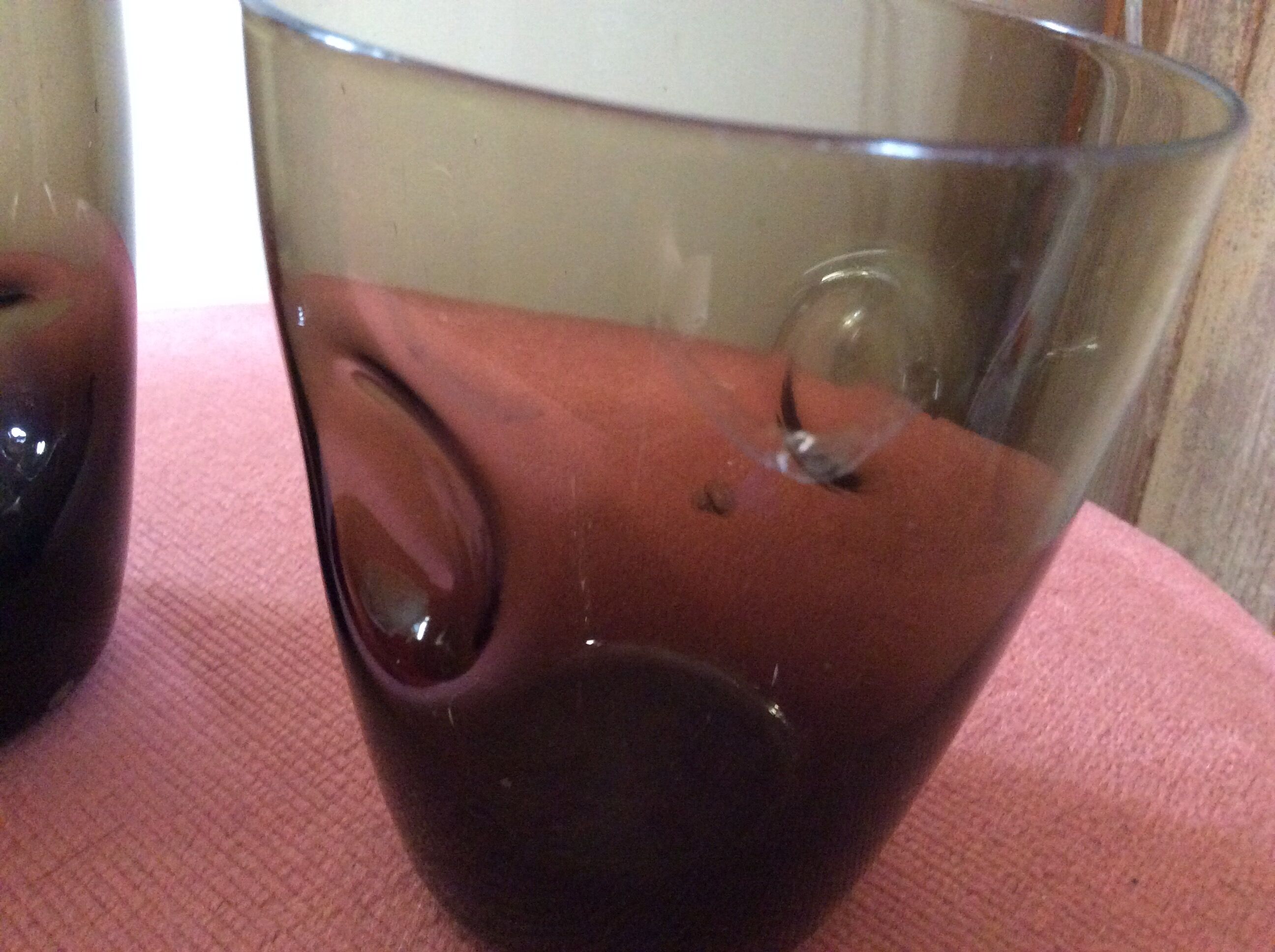 Series of 5 vintage glasses