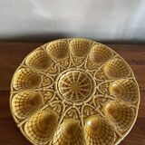 Plat à huîtres faïence Sarreguemines