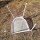 Pair of vintage white metal terrace armchairs