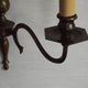 Pair of Double French Vintage Bronze Effect Metal Flemish Wall Lights