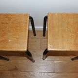 2 square stools 450mm