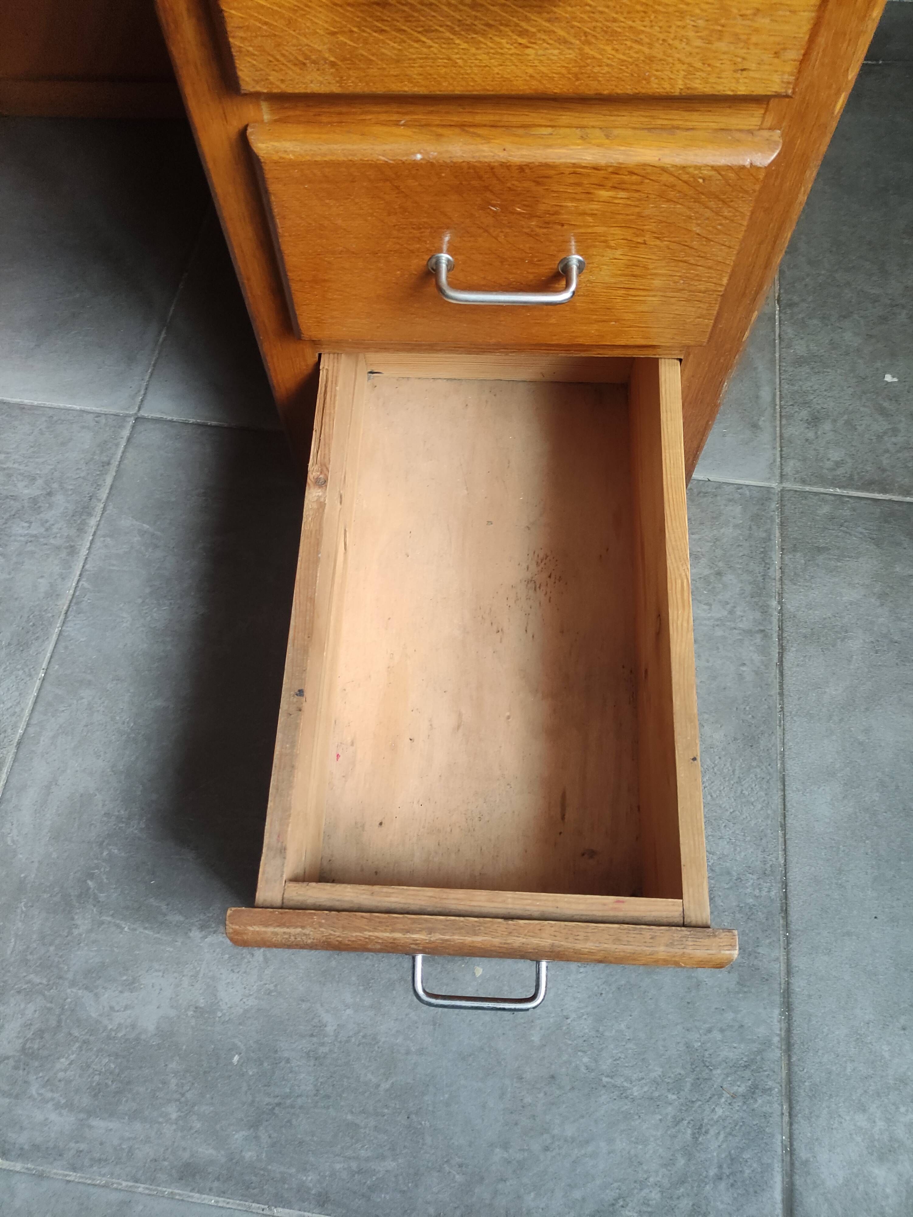 Wooden children's desk around the 60s-70s