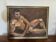 Old painting oil on panel: academic nude 20th century