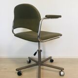 Vintage Olive Office chair by Kovona K 107 from Czechoslovakia 1970’s