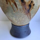 Very large pitcher / ceramic pitcher / glazed pottery 60s-70s signed