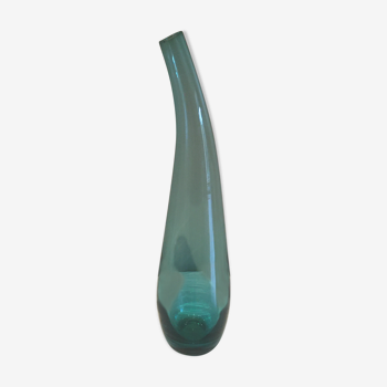 Blue glass vase