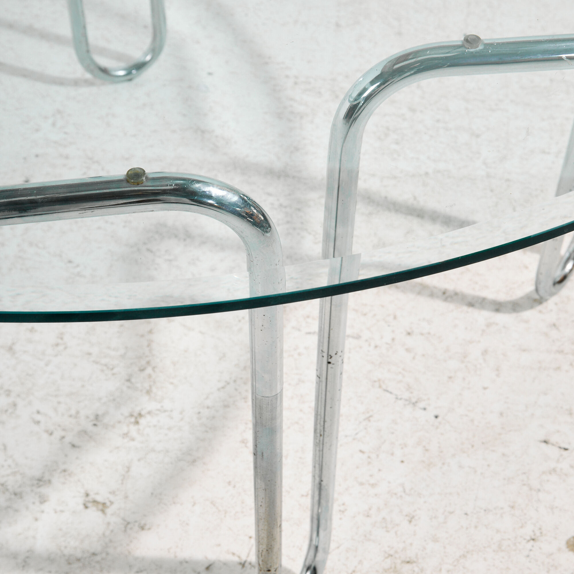 Italian chrome dining set, 7-piece set