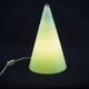 Lampe Teepee XL en verre opalin vert design Vintage 90s