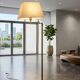 Brushed aluminium designer floor lamp - 90s modernist style