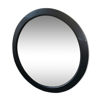 Miroir ancien rond noir diamètre 65 cm