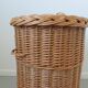 Rattan basket with handles and lid 60/70