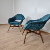 Restored shell armchairs by Miroslav Navratil