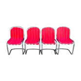 Set of 4 chairs metal Italian design