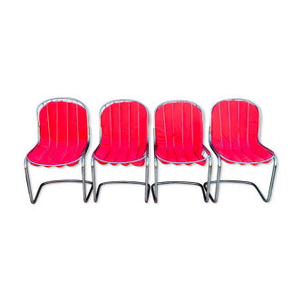 Set of 4 chairs metal Italian design