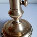 Golden brass candle holder