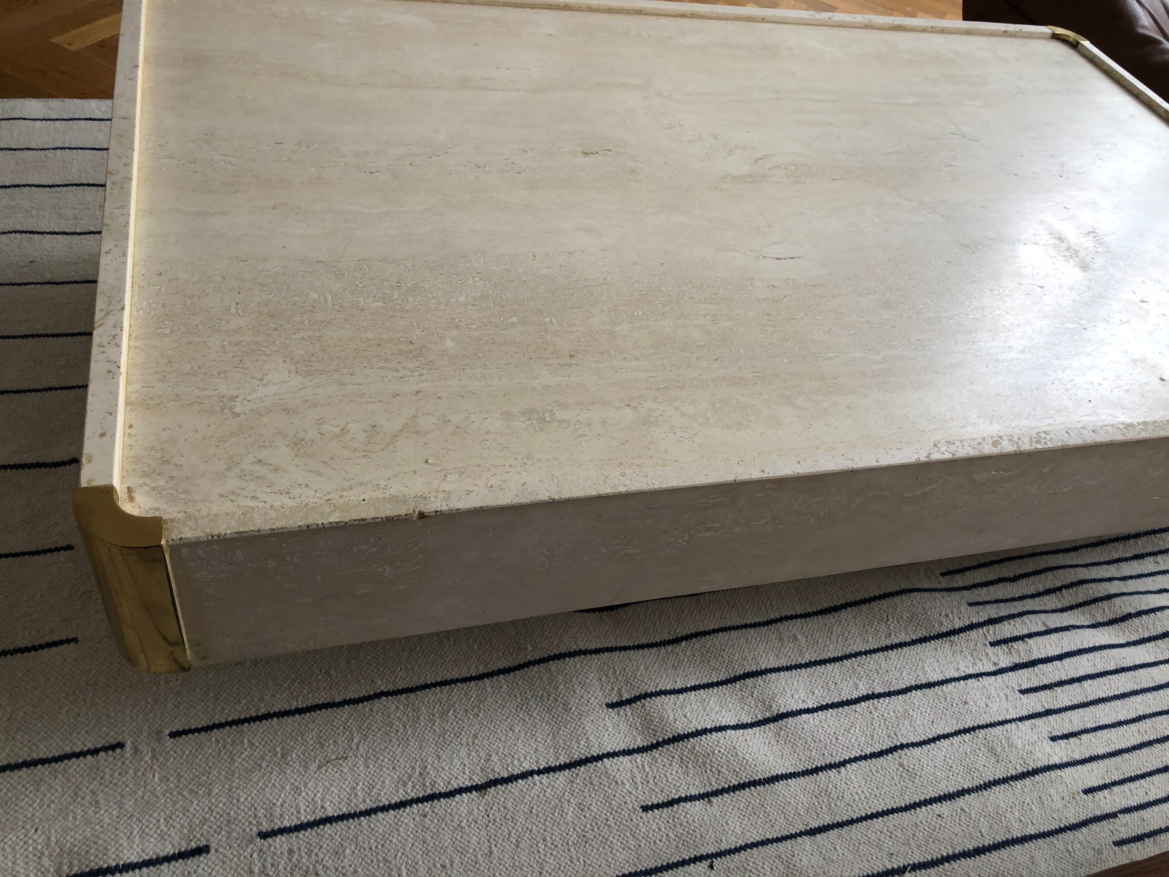 Travertine coffee table Mario Sabot