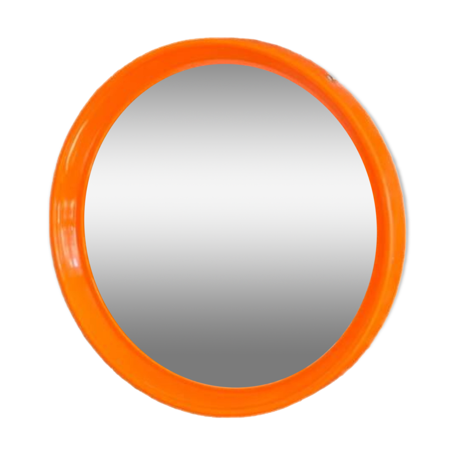 Miroir rond orange