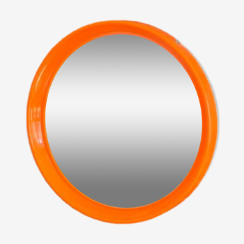 Miroir rond orange