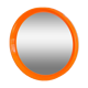 Miroir rond orange