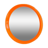 Orange round mirror