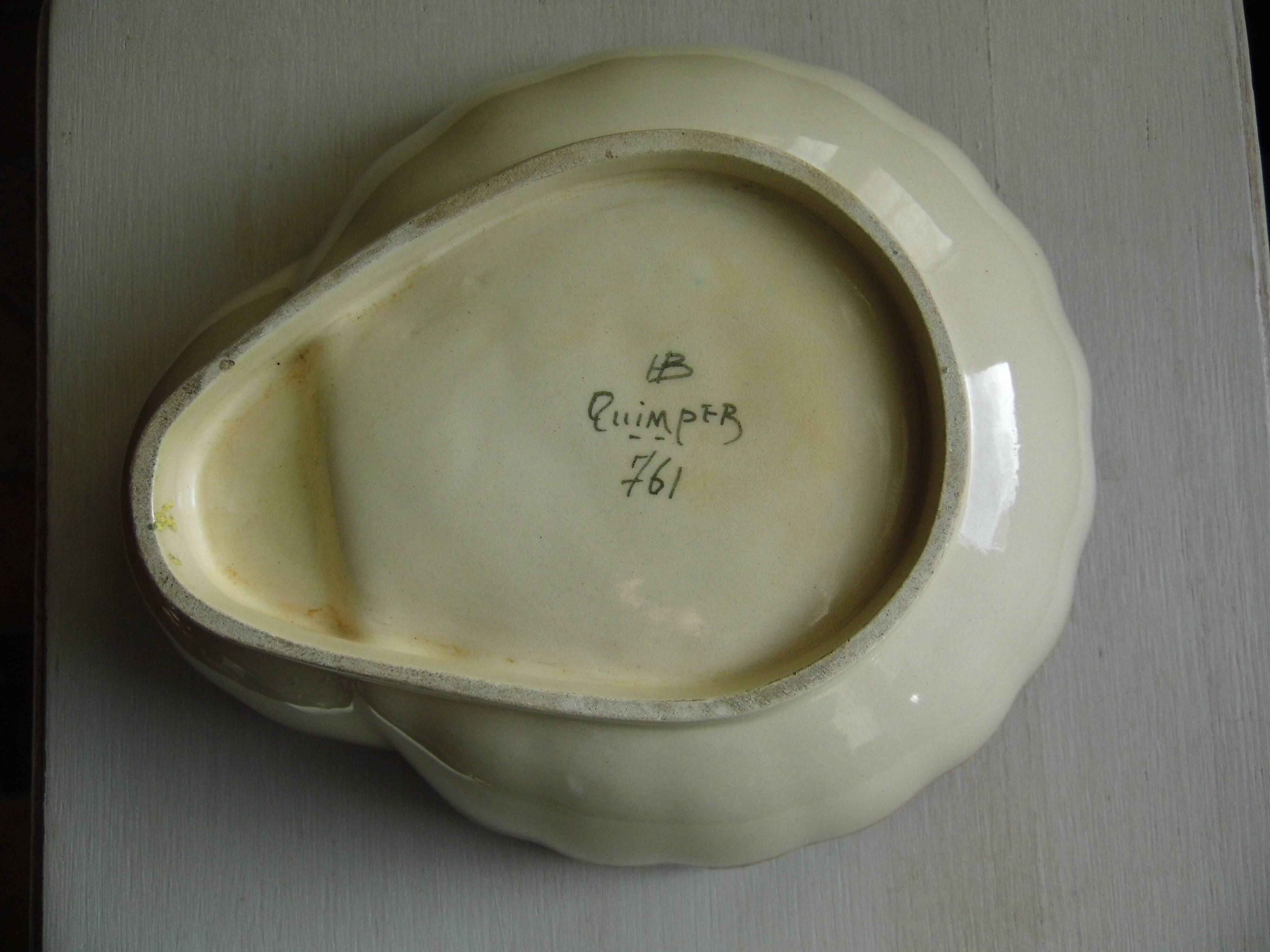 Bol en faience de Quimper, bol à artichaut