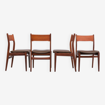 Louis van Teeffelen Teak dining chairs 1960s