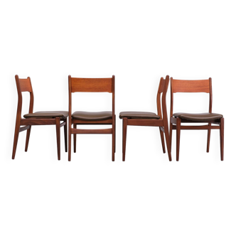 Chaises à repas Louis van Teeffelen en teck 1960