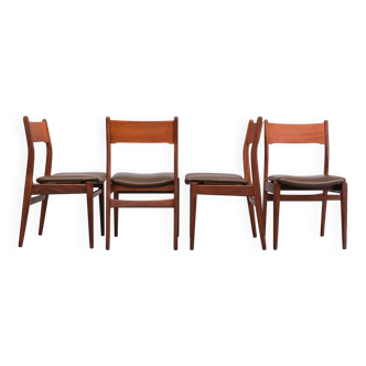 Louis van Teeffelen Teak dining chairs 1960s