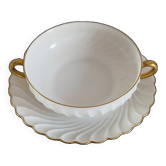 Tasse et sous tasse en porcelaine de limoges Havilland