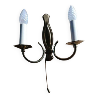 Vintage Empire style gold-plated brass wall sconce