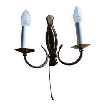 Vintage Empire style gold-plated brass wall sconce