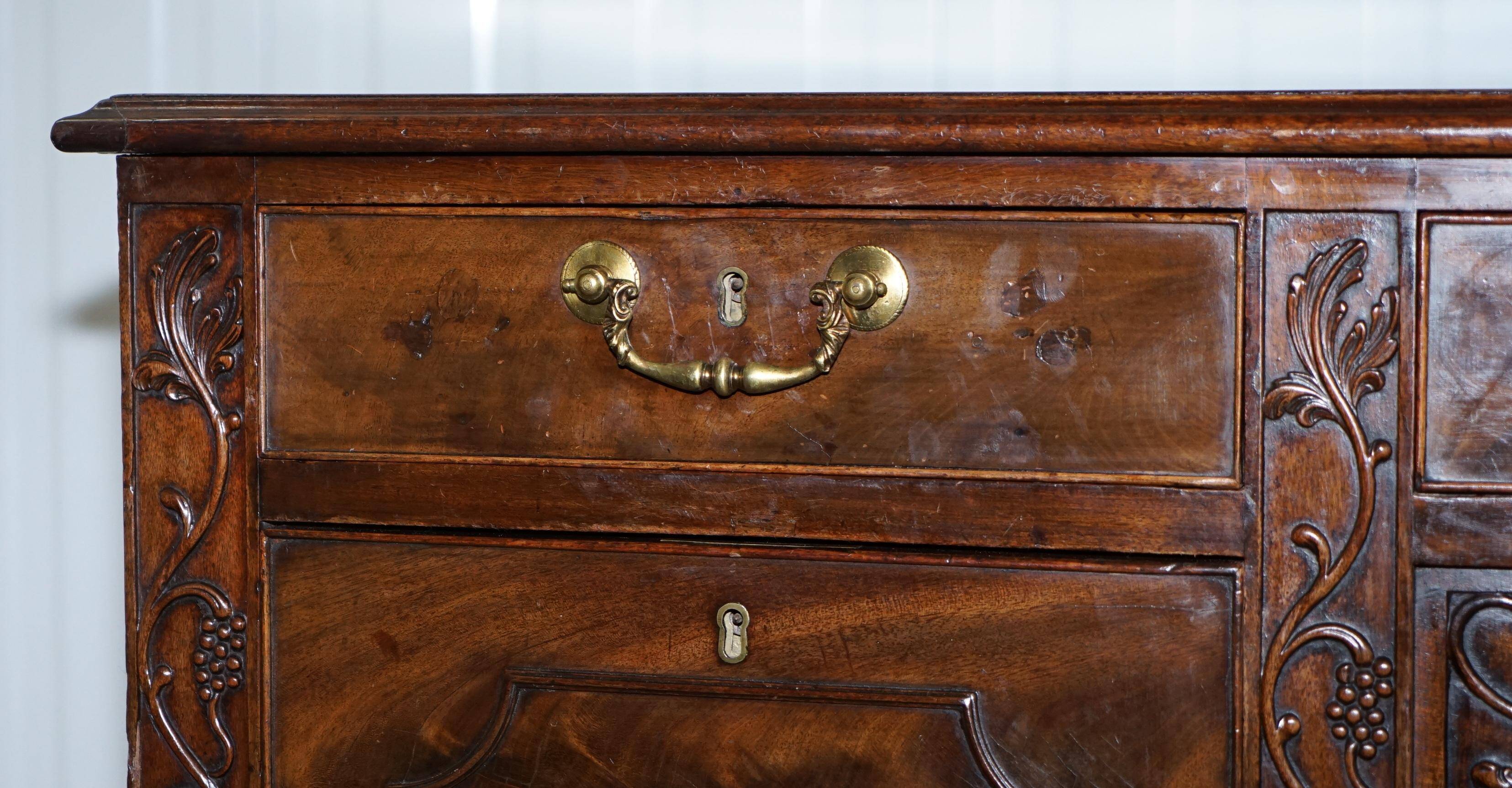George III mahogany buffet Viscountess Boyd of Ince Castle Chippendale