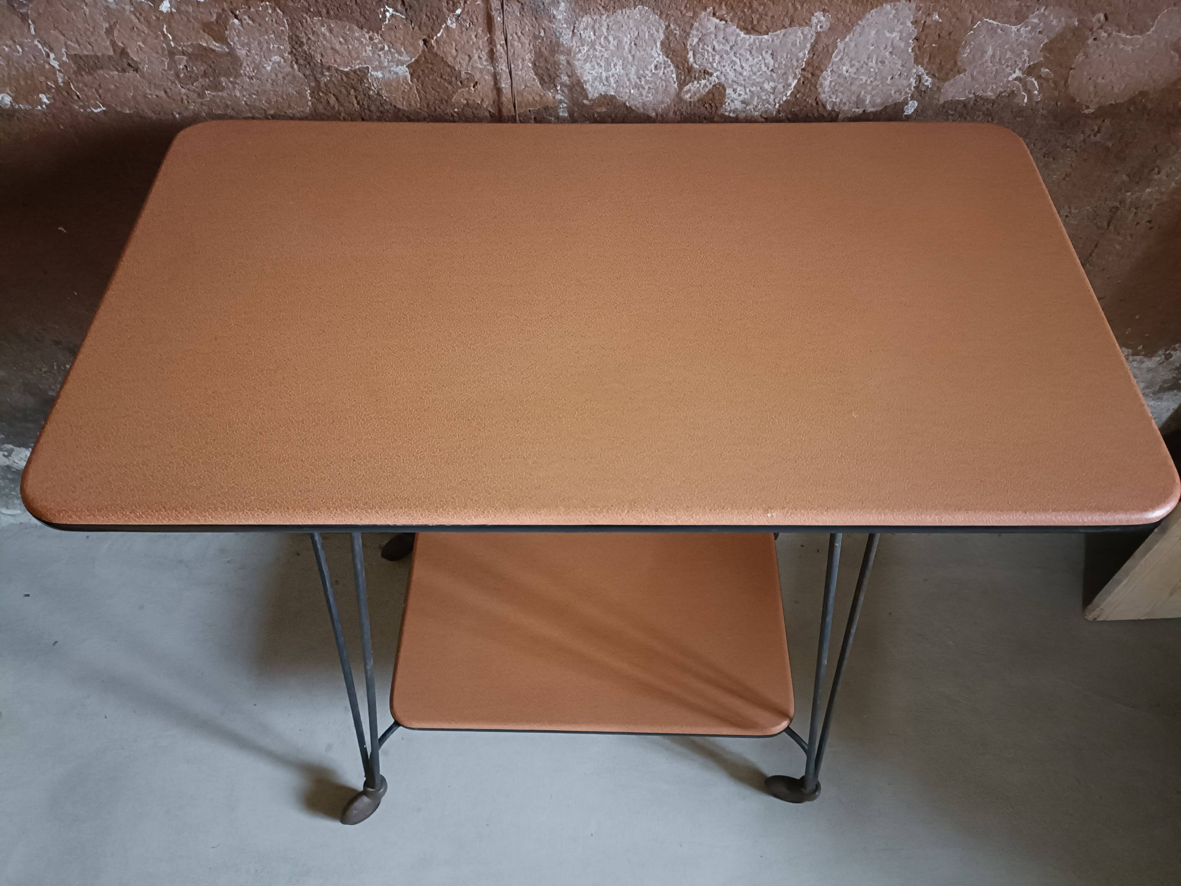 Side table, trolley on wheels