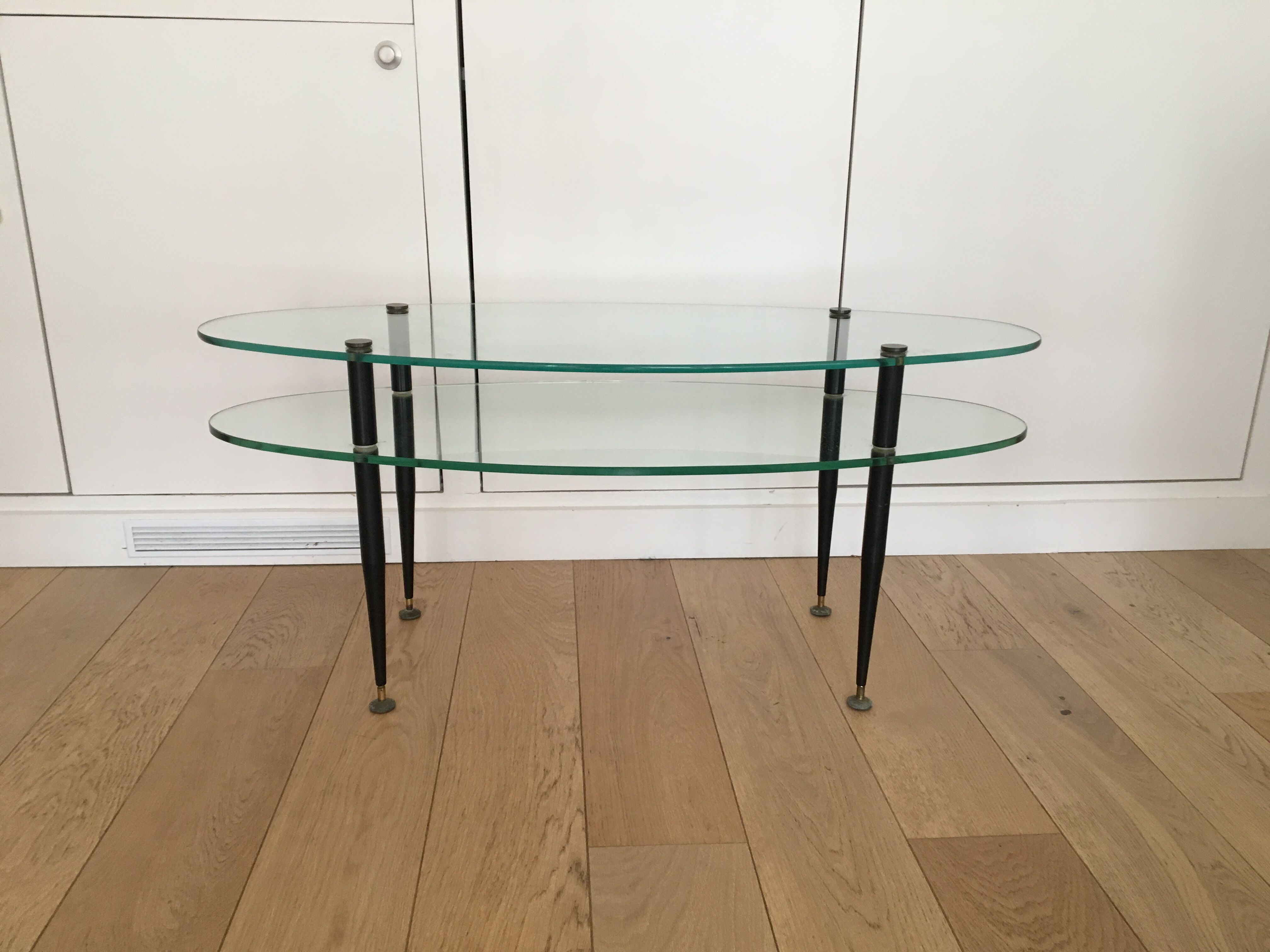 Table basse en verre vintage