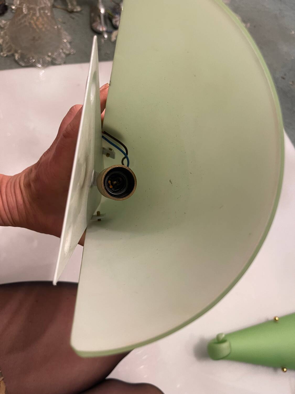 Green Murano Glass Sconces Set of 2 1970’s