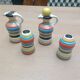 Vinegar and oil set, salt shaker and pepper shaker.
