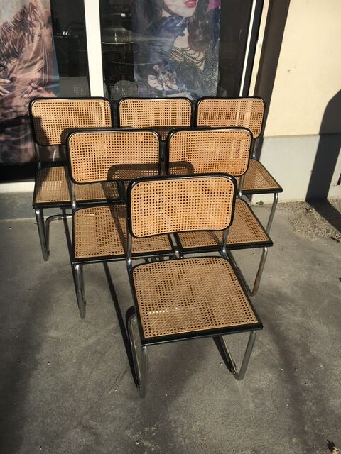 Suite of 6 chairs CESCA B32 by Marcel Breuer