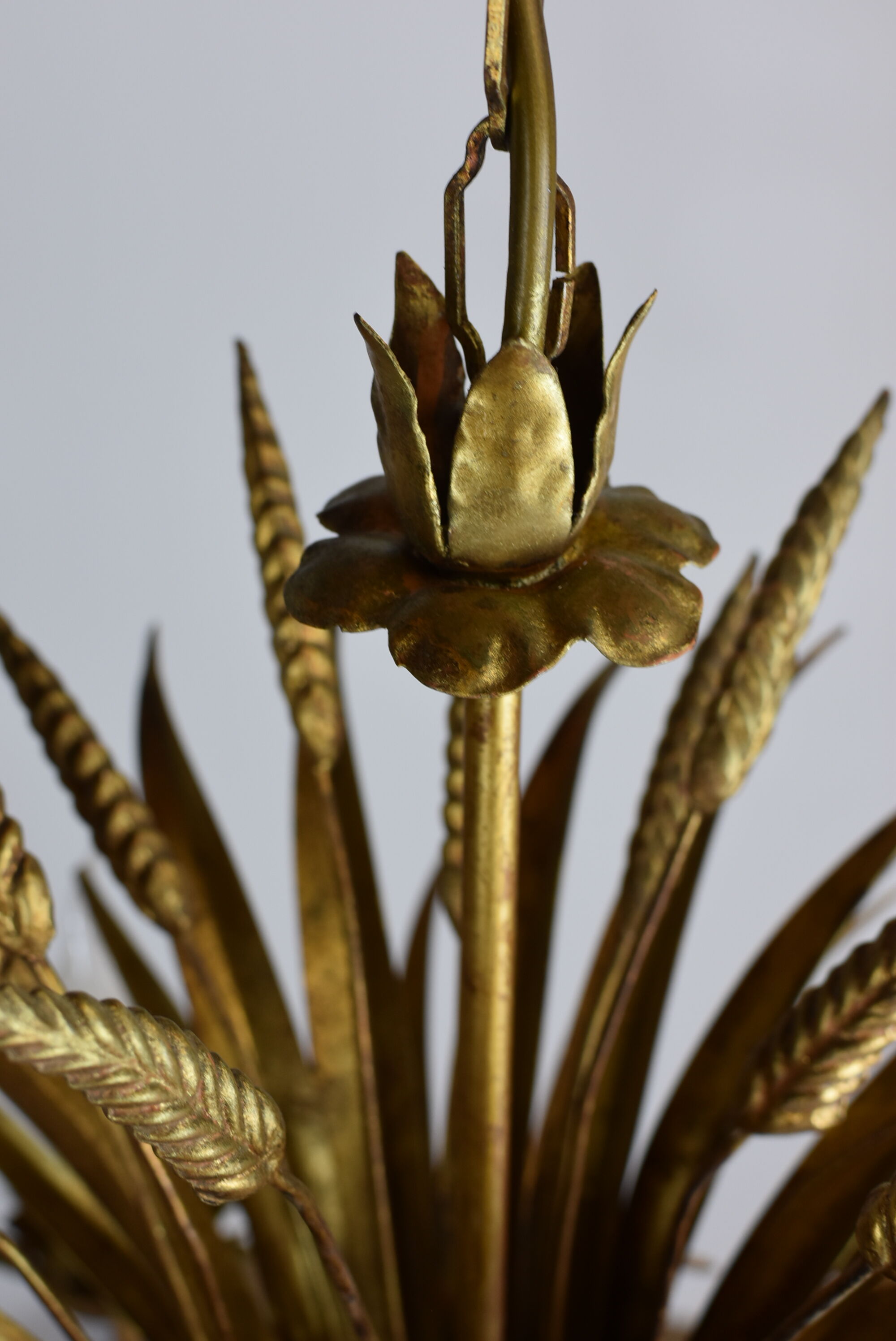 Wheat ear golden chandelier 5 branches.