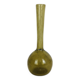 Vase soliflore en verre bullé vert