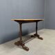 Table de bistrot ancienne française avec plateau en bois d'orme clair