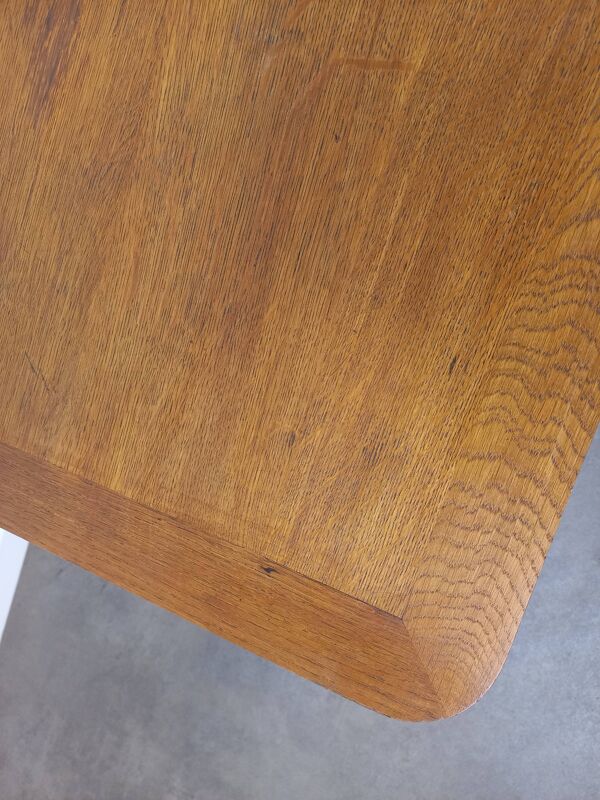Table basse années 50, pieds compas
