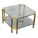 Brass and Glass Coffee Table, 1970s