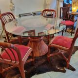Table & chaises Maugrion Roche Bobois 1980