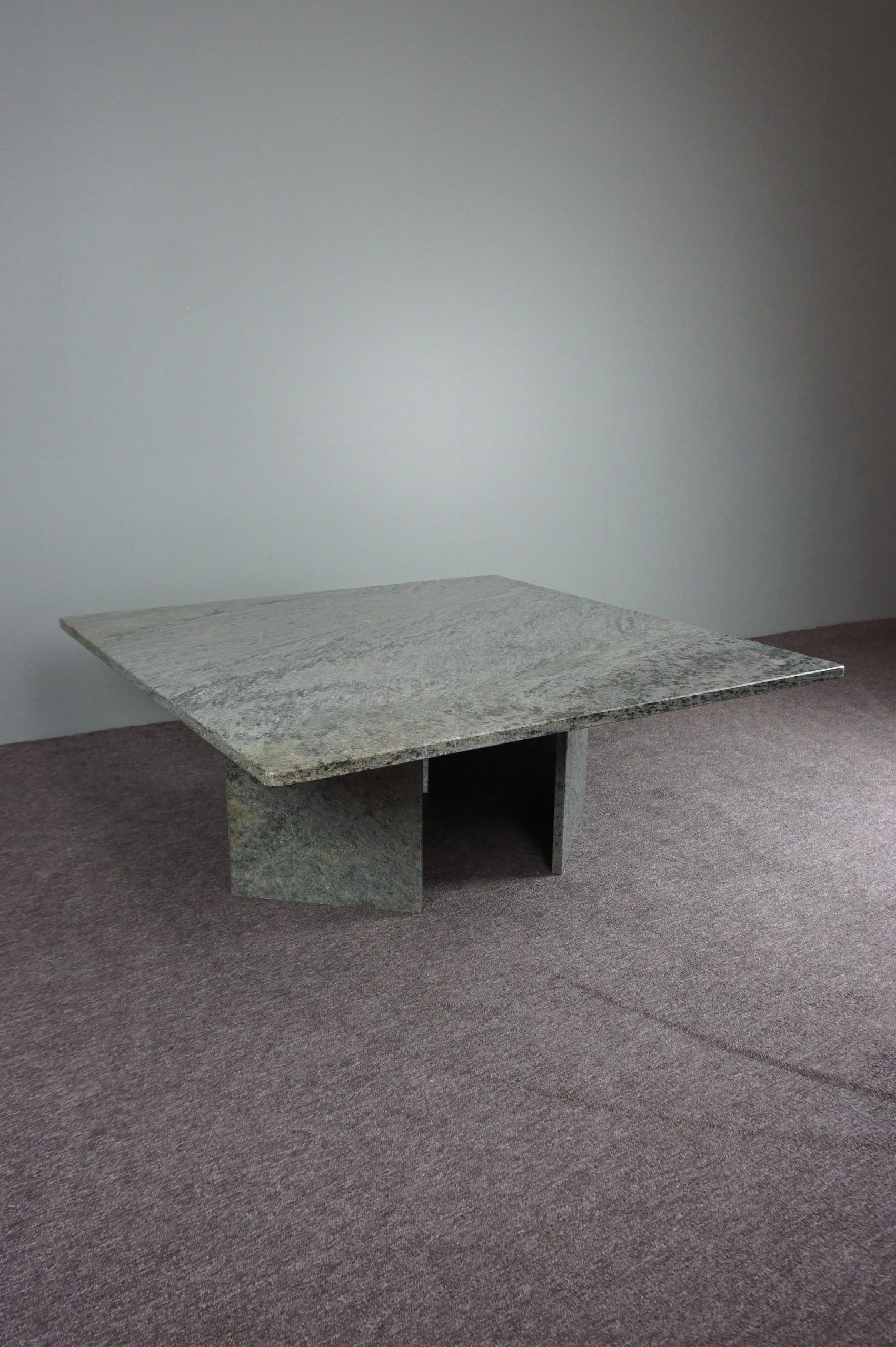 Modern mid-century granite coffee table