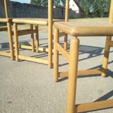 Series of 4 chairs with new canning