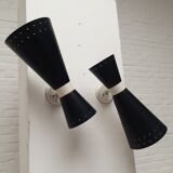 Elegant wall lamps by Stilnovo, anno 1950s (set of 2)