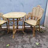 Vintage rattan lounge