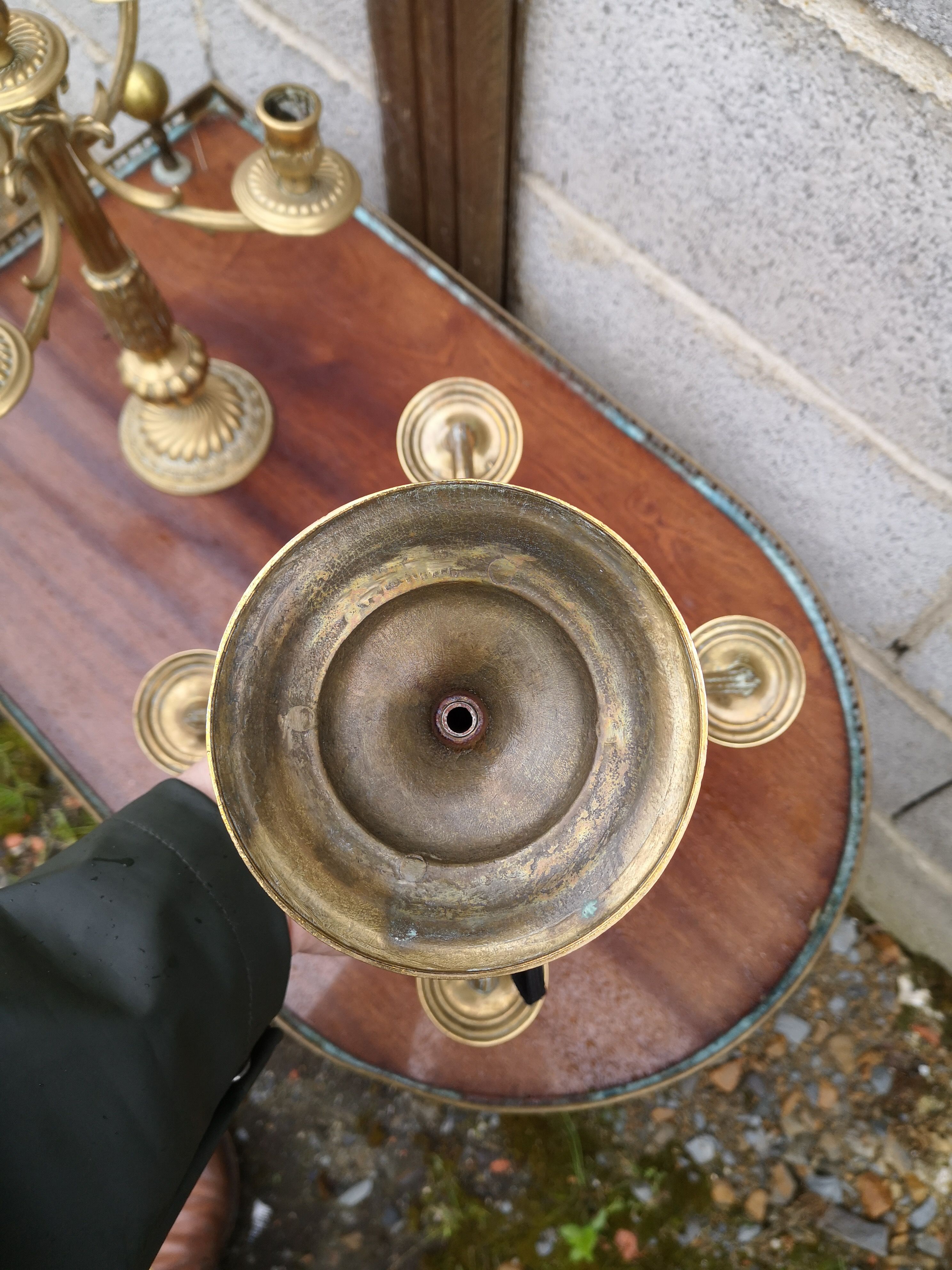 Pair of golden candlesticks