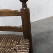 Chaise enfant 1960 chêne et osier
